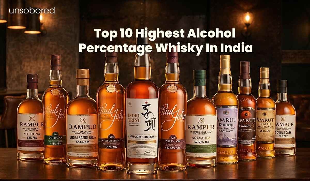 Top 10 Highest Alcohol Percentage Whisky In India
