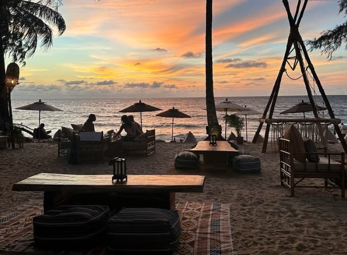 Beach club in Phuket with ocean views