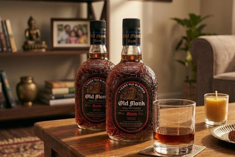 old monk label